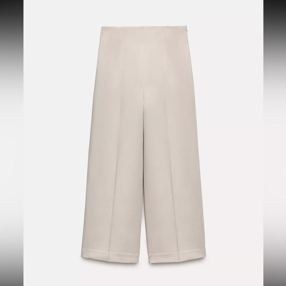 Zara Cropped Wide-Leg Pants Size XXL NWT - Picture 5 of 5